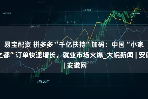 易宝配资 拼多多“千亿扶持”加码：中国“小家电之都”订单快速增长，就业市场火爆_大皖新闻 | 安徽网