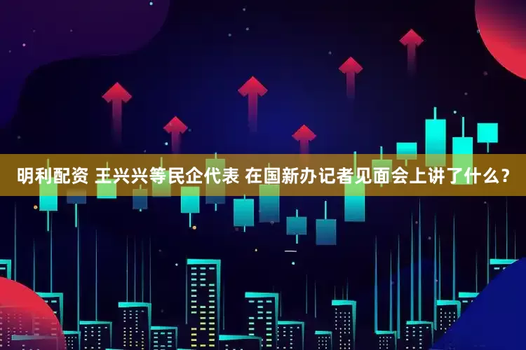 明利配资 王兴兴等民企代表 在国新办记者见面会上讲了什么？